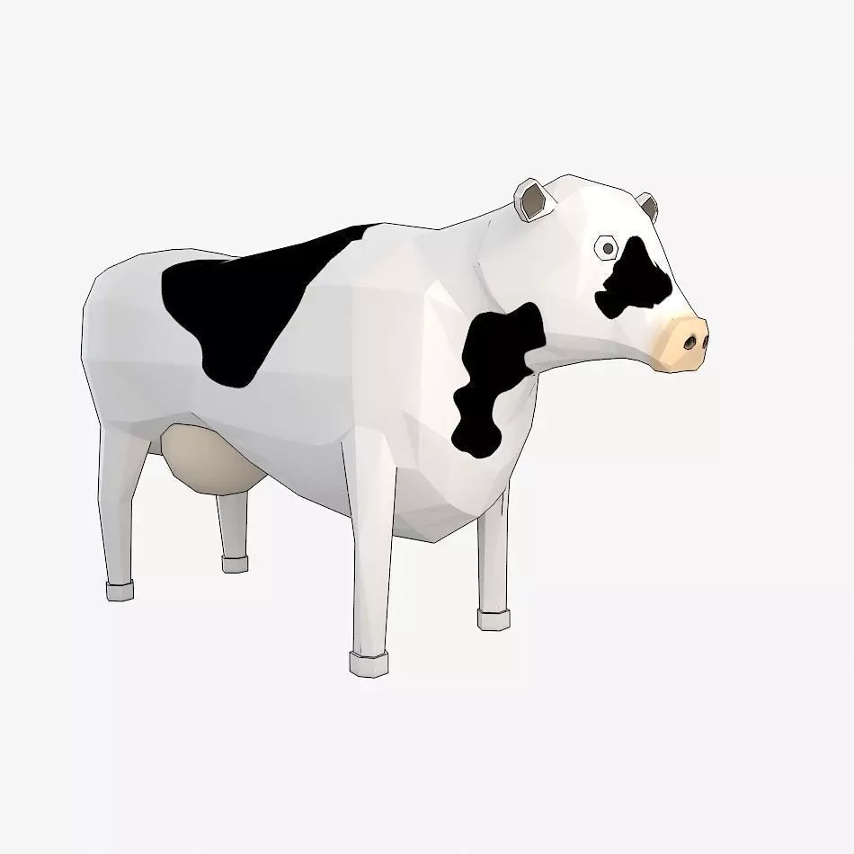 Cartoon Cow 3D model_0