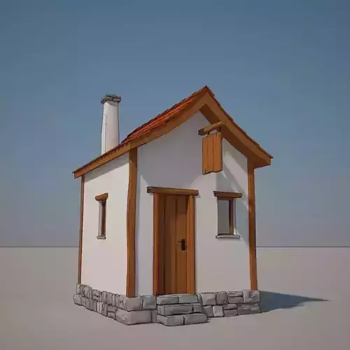 Cartoon Medieval House 01