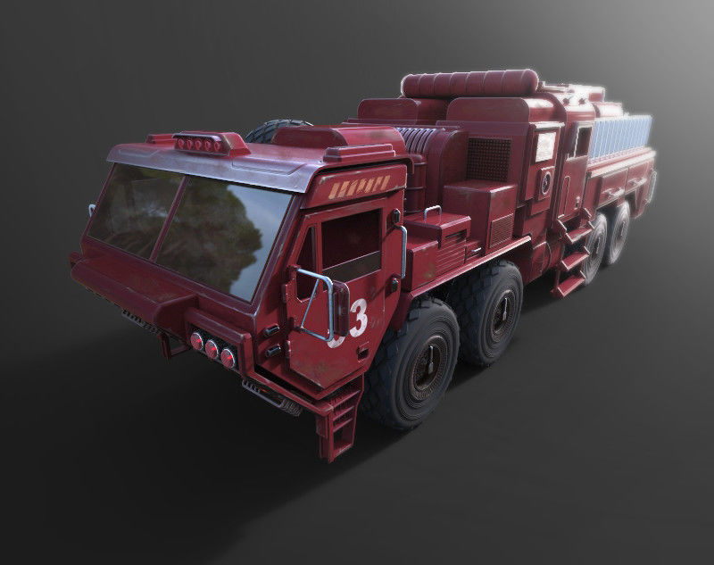 toy game object military fire truck 3D print model