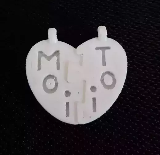 pendentif coeur detachable 3D print model