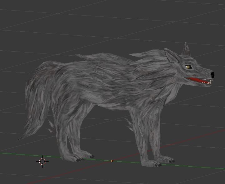 Dracon85 Toon Wolf Low-poly 3D model_5