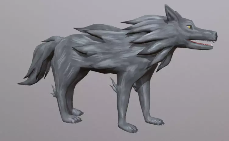 Dracon85 Toon Wolf Low-poly 3D model_0