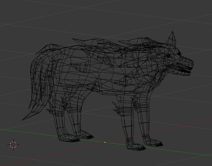 Dracon85 Toon Wolf Low-poly 3D model_7