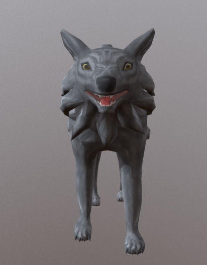 Dracon85 Toon Wolf Low-poly 3D model_2