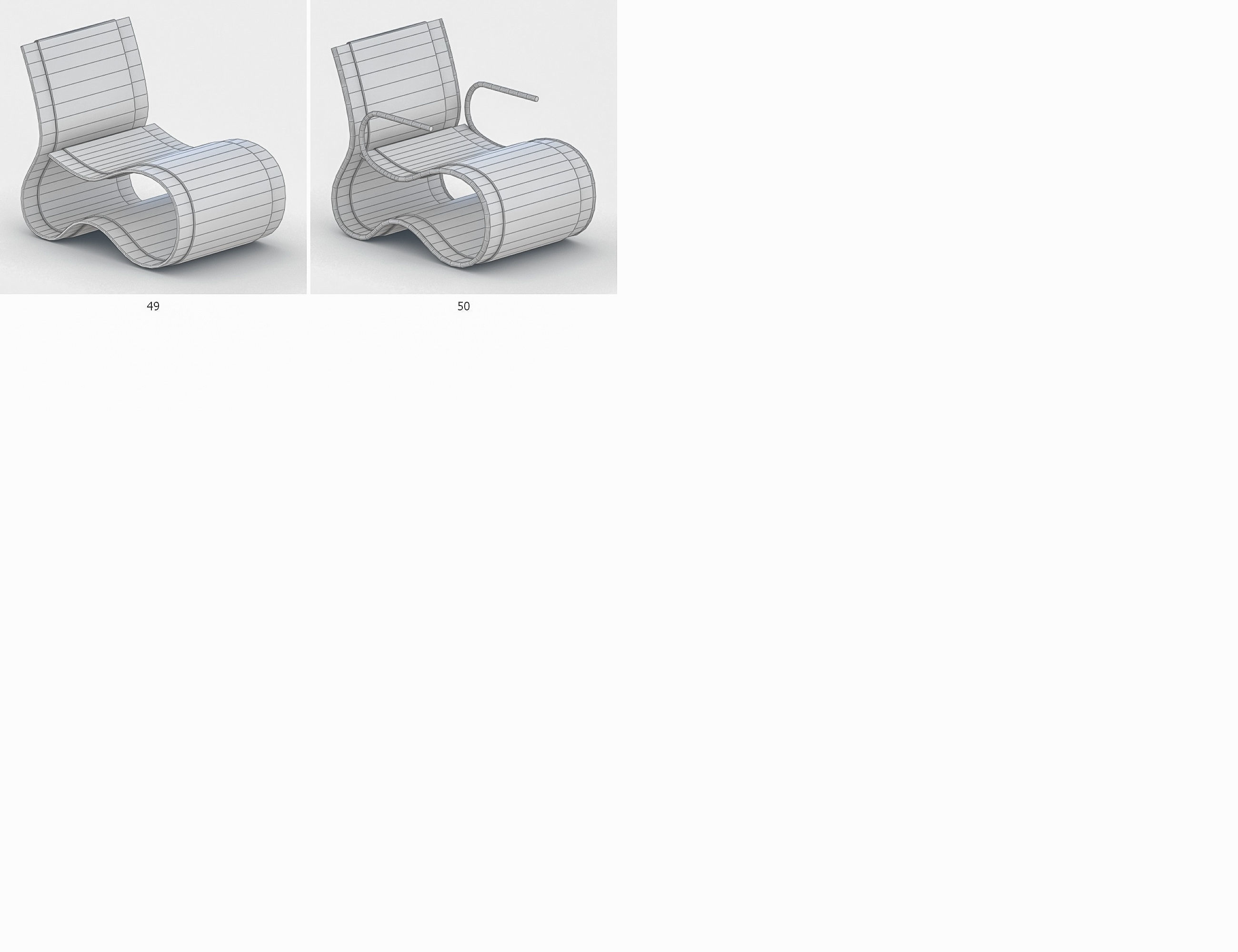 Armchairs Collection Vol 5 Low-poly 3D model_10