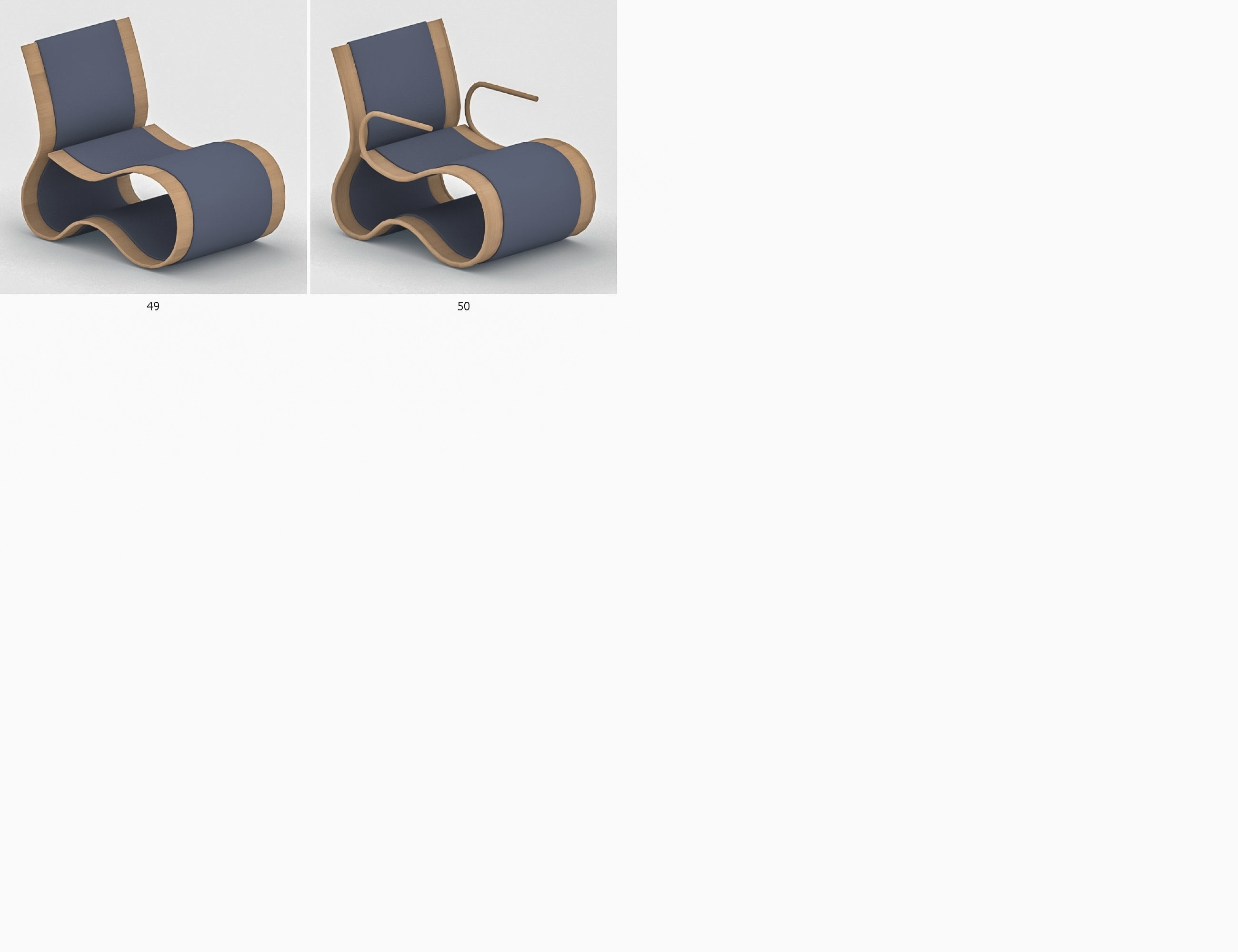 Armchairs Collection Vol 5 Low-poly 3D model_9