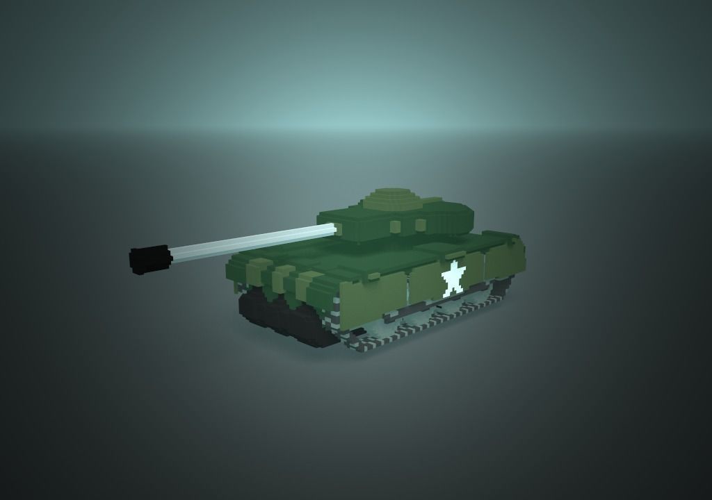 Pack 14 vehicles Voxel  Low-poly 3D model_1