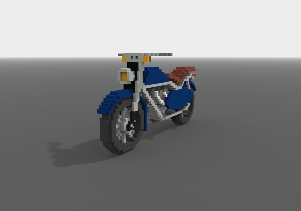 Pack 14 vehicles Voxel  Low-poly 3D model_4