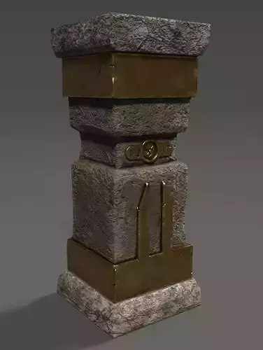 Low-poly Stone Column