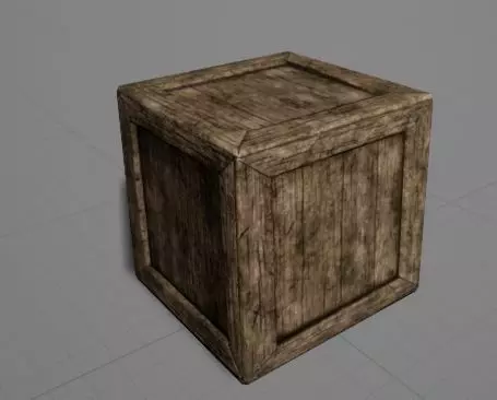Low-poly Wooden Crate Free low-poly 3D model_0