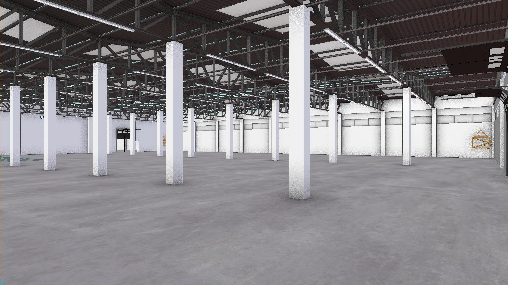 Industrial Warehouse Interior 2 Low-poly 3D model_8