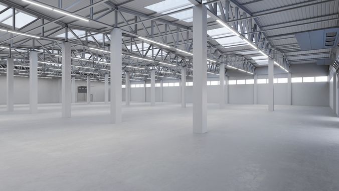 Industrial Warehouse Interior 2 Low-poly 3D model