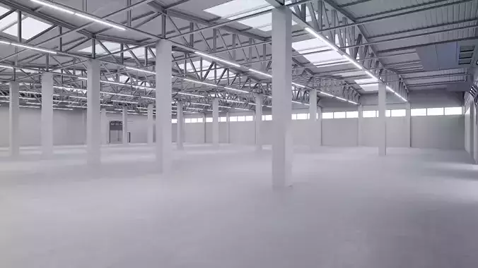 Industrial Warehouse Interior 2 Low-poly 3D model