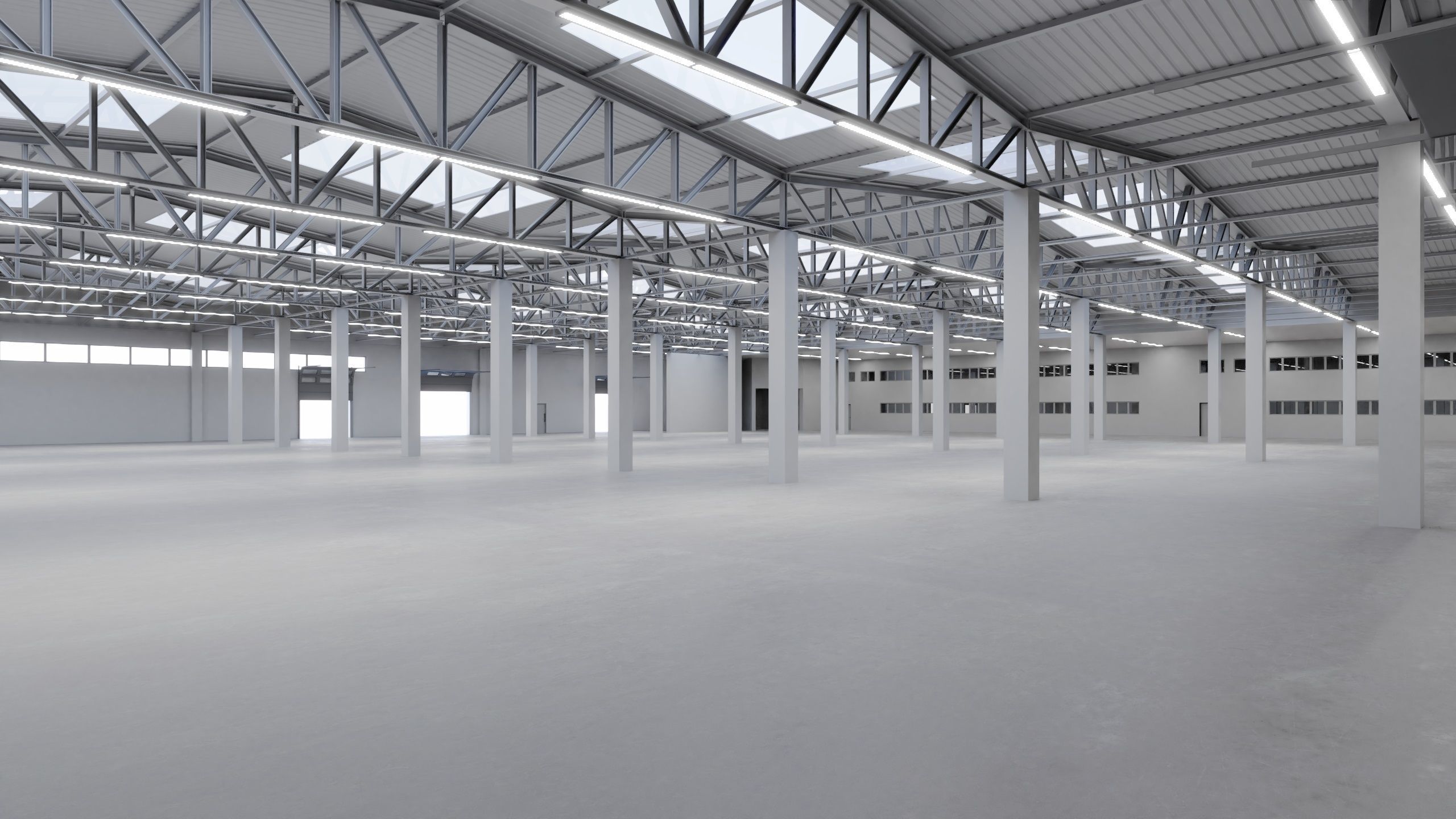 Industrial Warehouse Interior 2 Low-poly 3D model_1