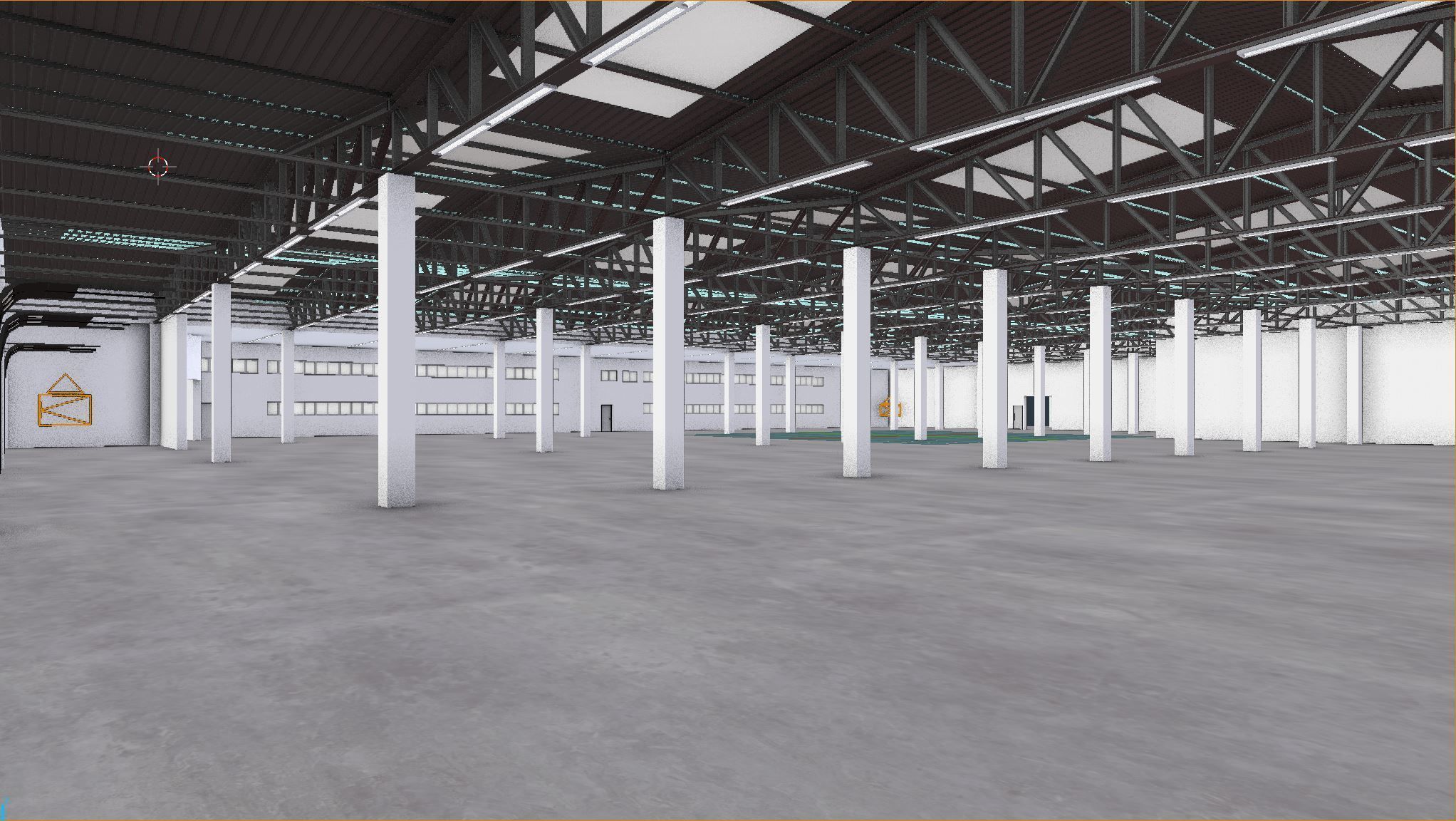 Industrial Warehouse Interior 2 Low-poly 3D model_7