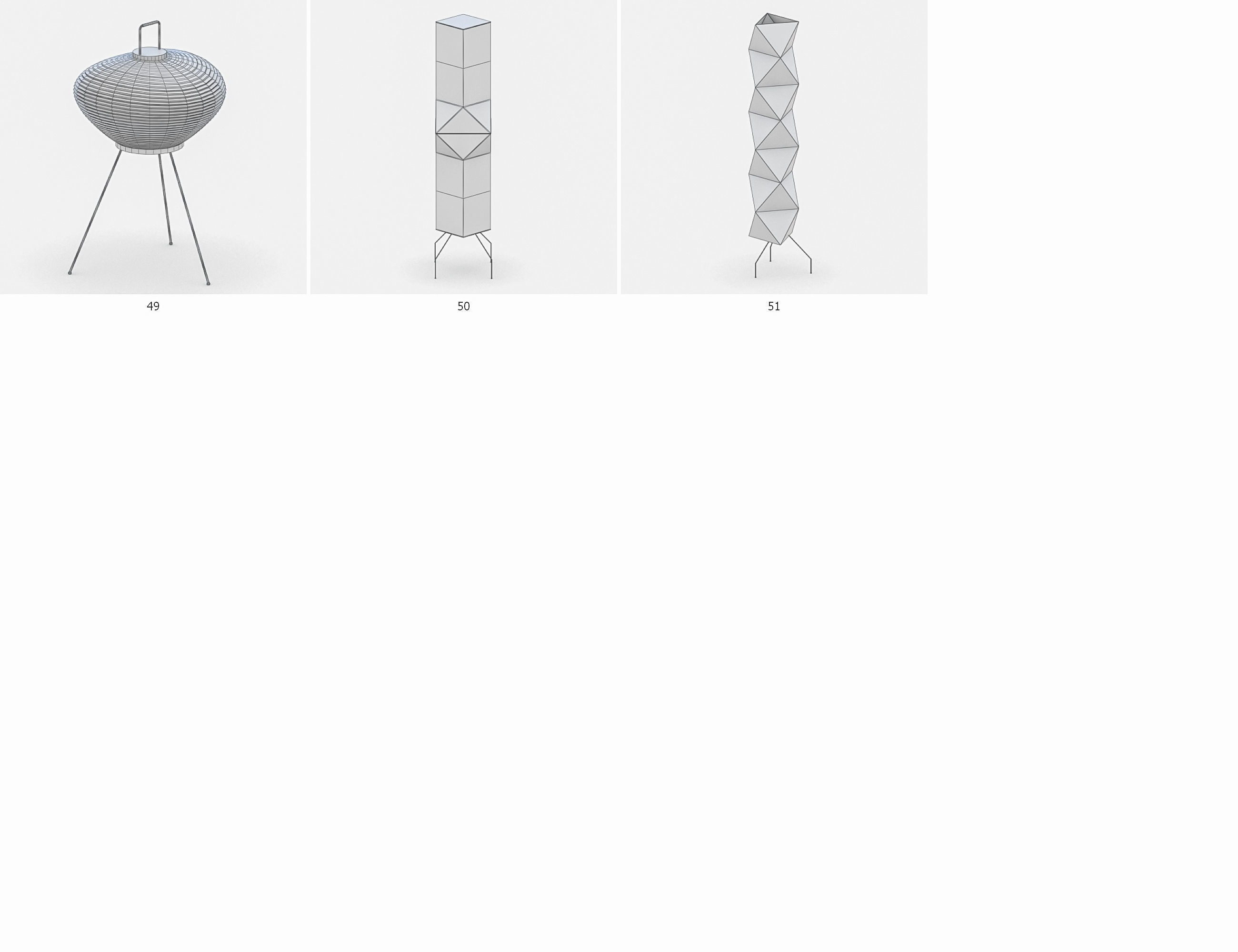 Interior Light Vol 3 - Floor Lamp Low-poly 3D model_10