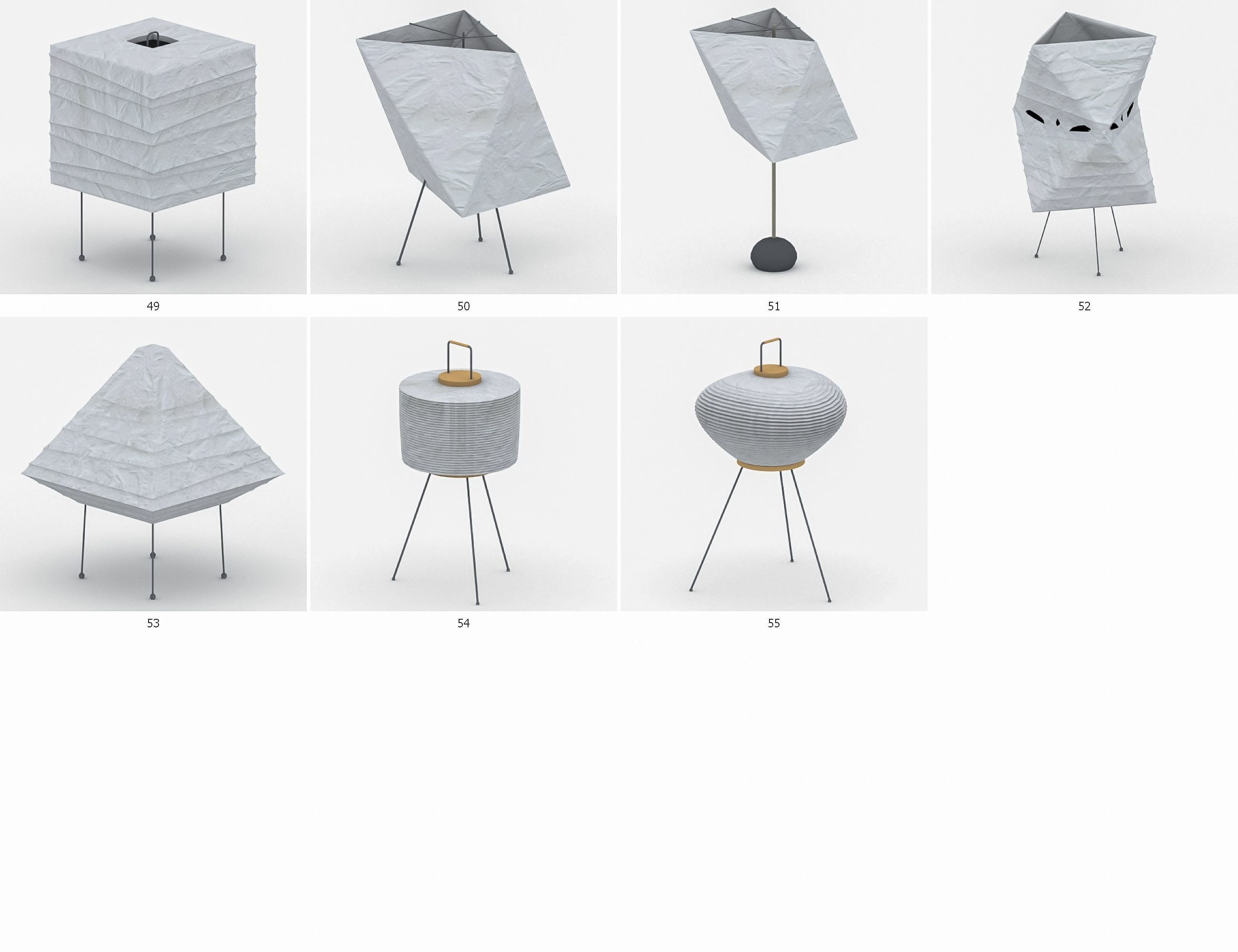 Interior Light Vol 4 - Table Lamp Low-poly 3D model_9