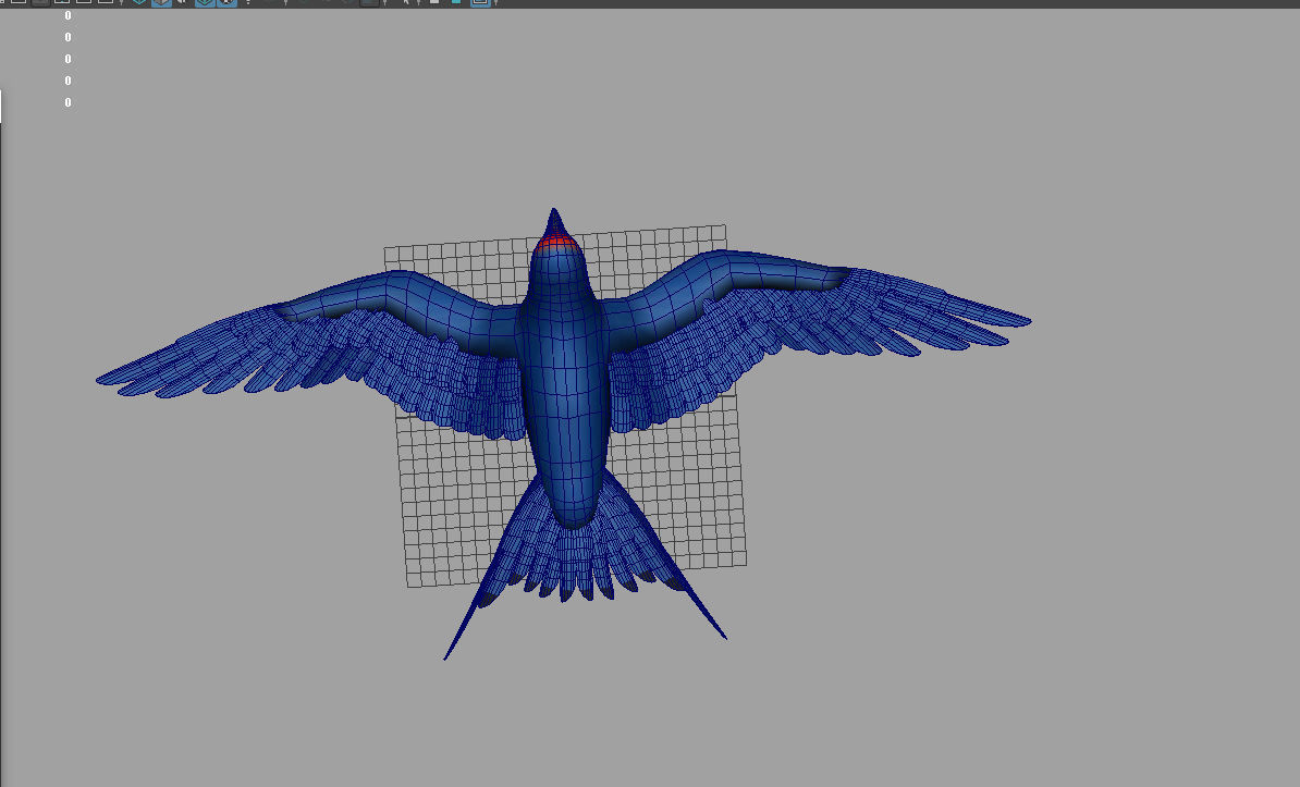 Rigged and animated cartoon swallow  3D model_4