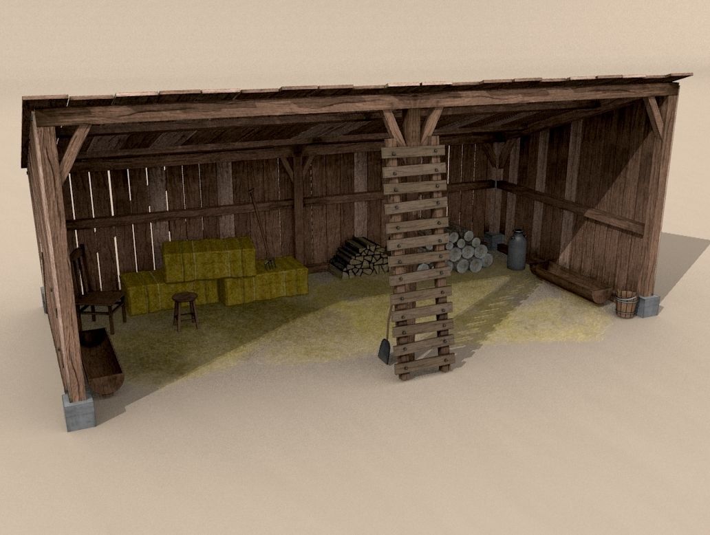 Farm Assets Low-poly 3D model_17