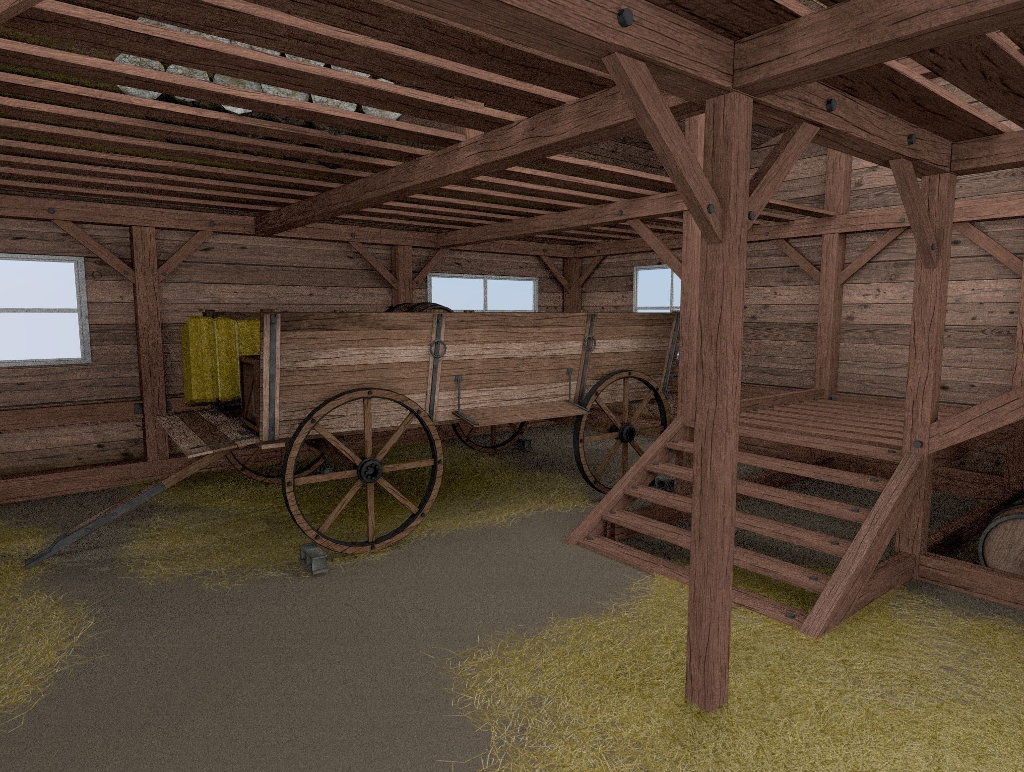Farm Assets Low-poly 3D model_10