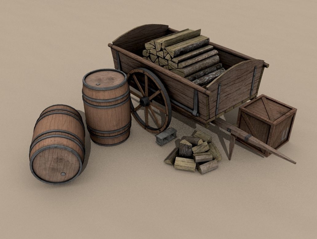 Farm Assets Low-poly 3D model_19