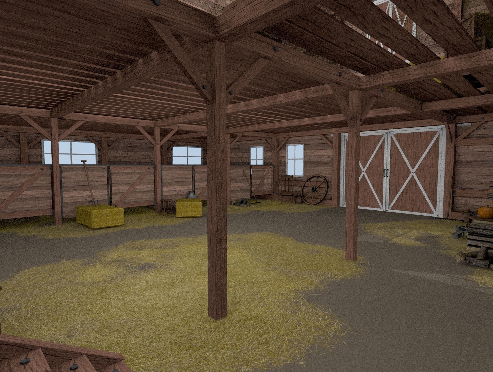 Farm Assets Low-poly 3D model_13