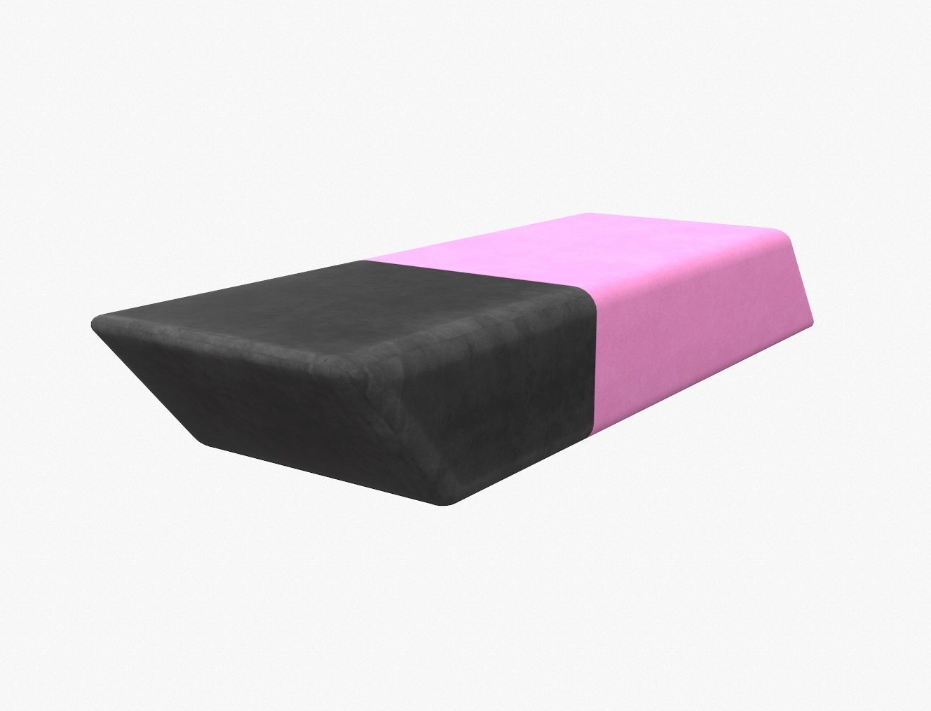 Pink eraser 3D model_2
