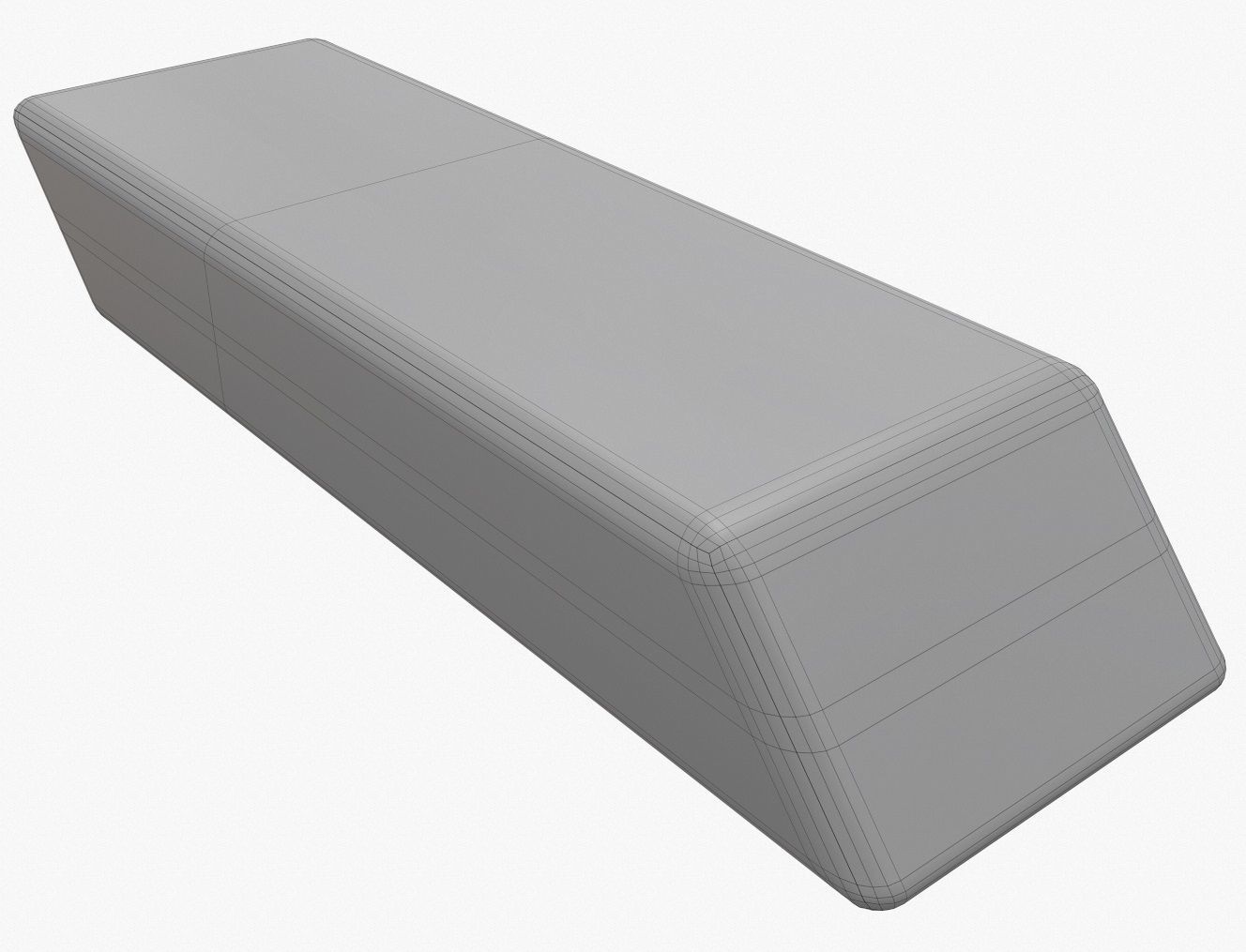 Pink eraser 3D model_4