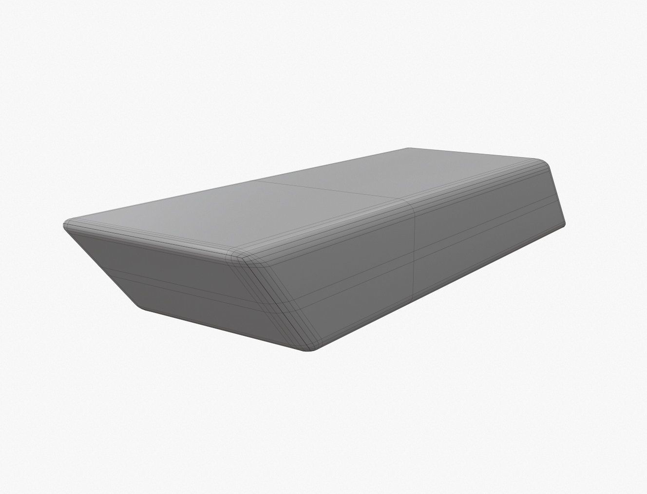 Pink eraser 3D model_3