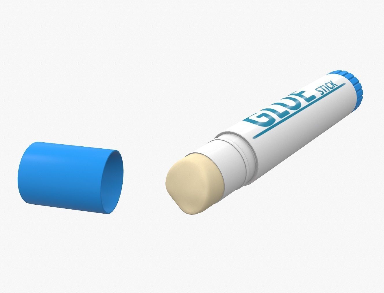 Glue stick opened 3D model_1