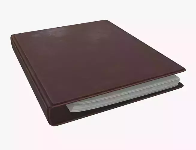Leather ring binder 3D model
