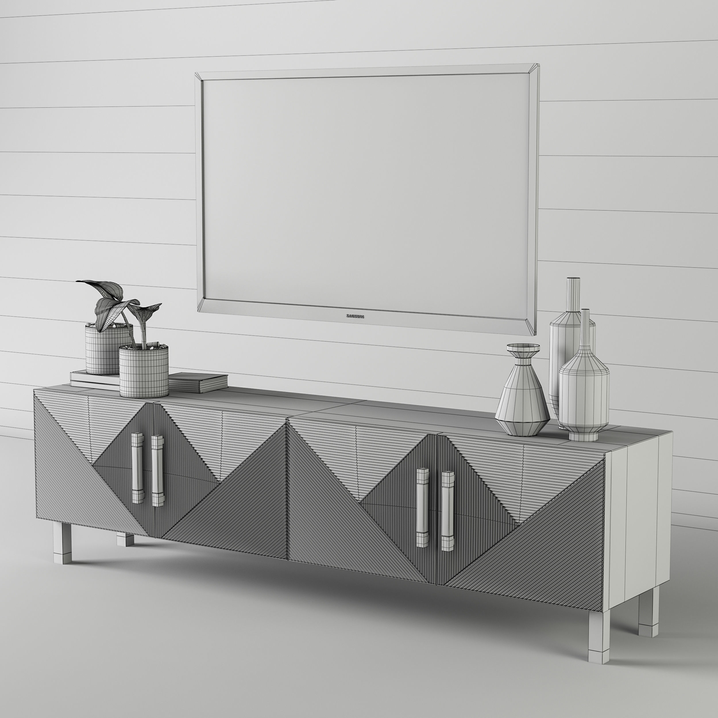sideboard TV 3D model_4