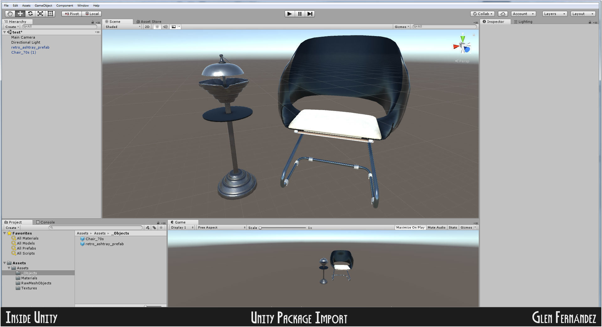 Retro futuristic 70s pedestal ashtray Low-poly 3D model_4