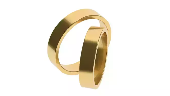 Simple Wedding band 4    65 SIZES
