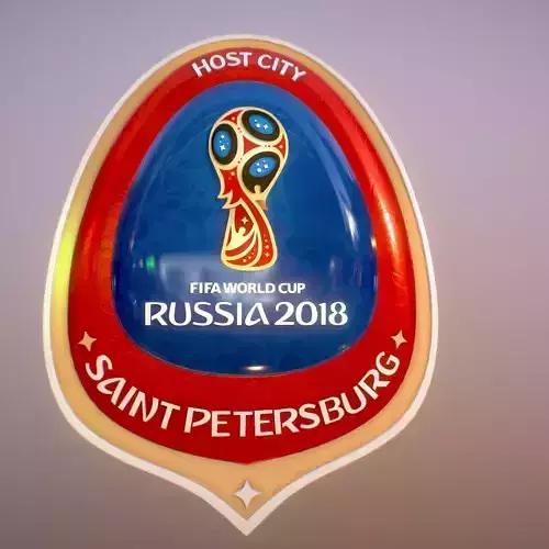 Saint-Petersburg Host City Russia 2018 Symbol 3D model