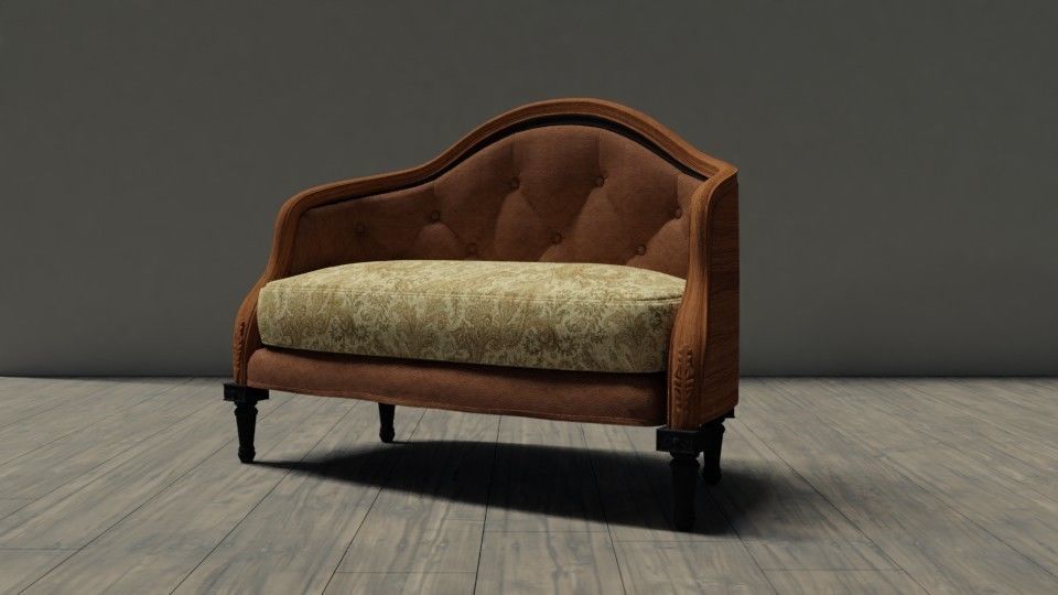 Classical Chair 3D model_1