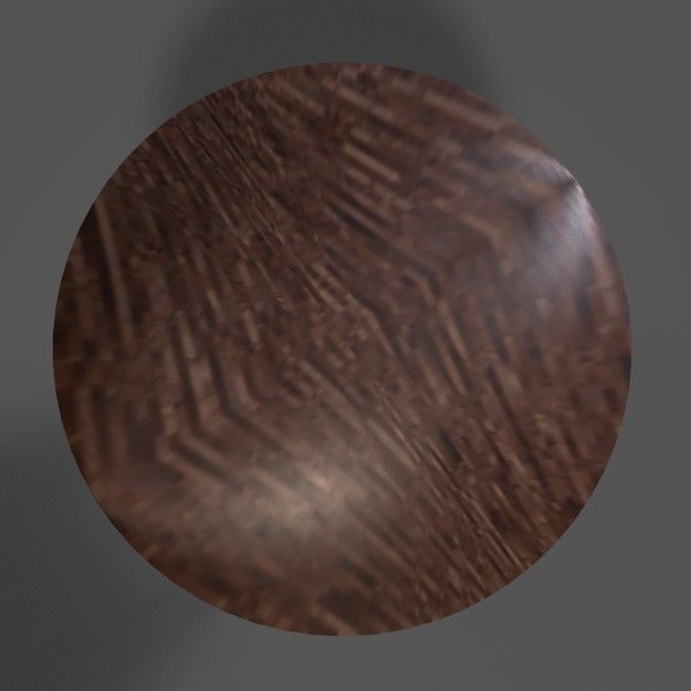 PBR Walnut Wood Table 3D model_1