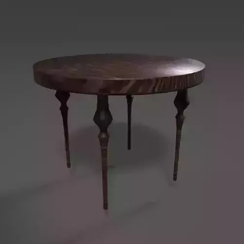 PBR Walnut Wood Table 3D model PBR Walnut Wood Table 3D model
