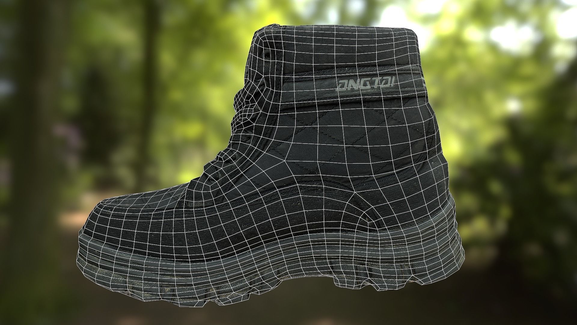 Boot 3D model low poly Low-poly 3D model_11