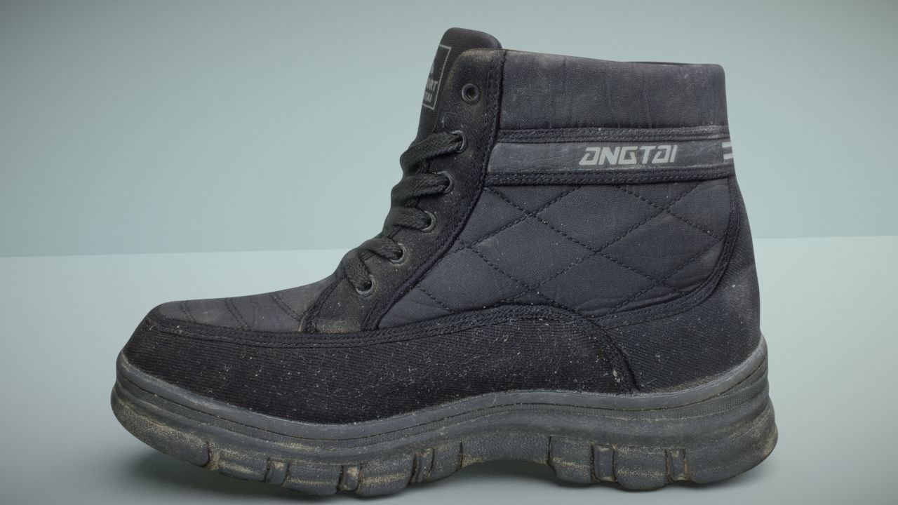 Boot 3D model low poly Low-poly 3D model_5