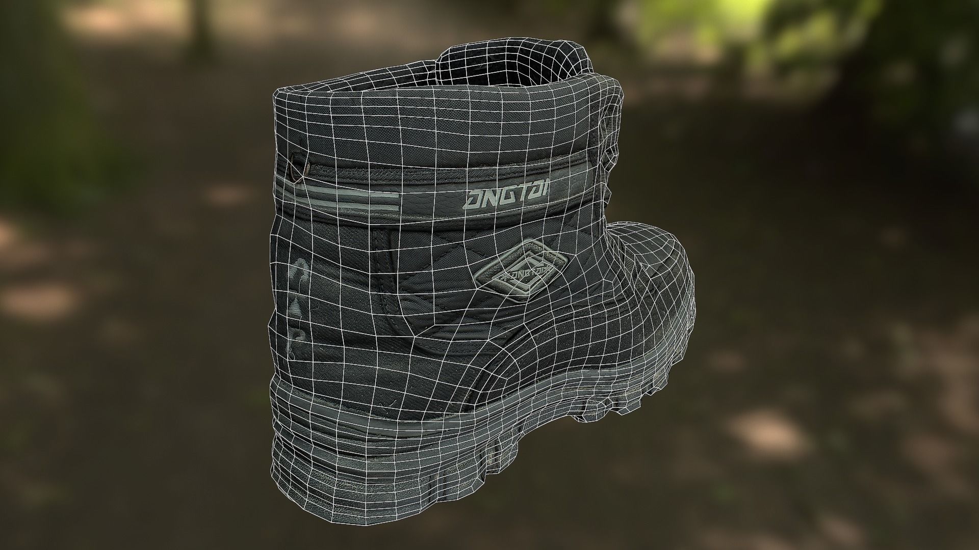 Boot 3D model low poly Low-poly 3D model_9