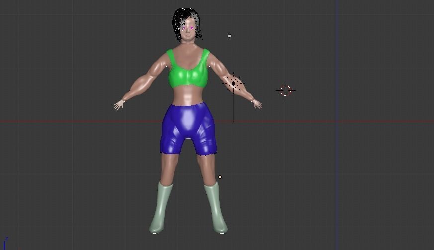 dysu girl Low-poly 3D model_4