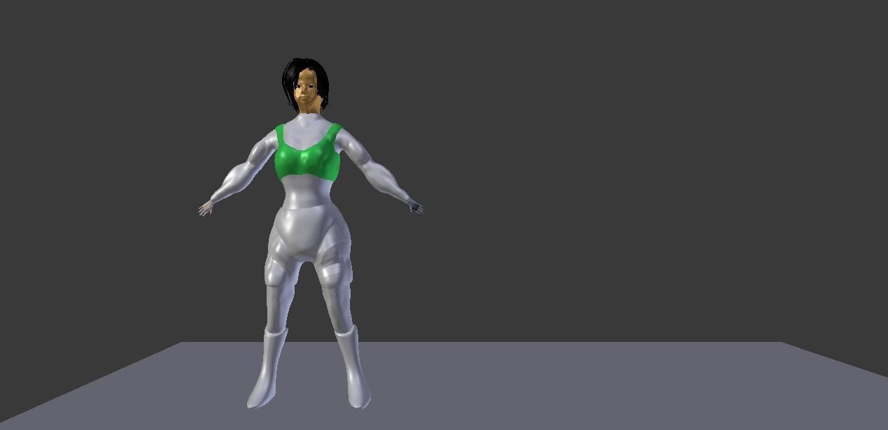 dysu girl Low-poly 3D model_2