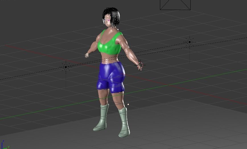 dysu girl Low-poly 3D model_3