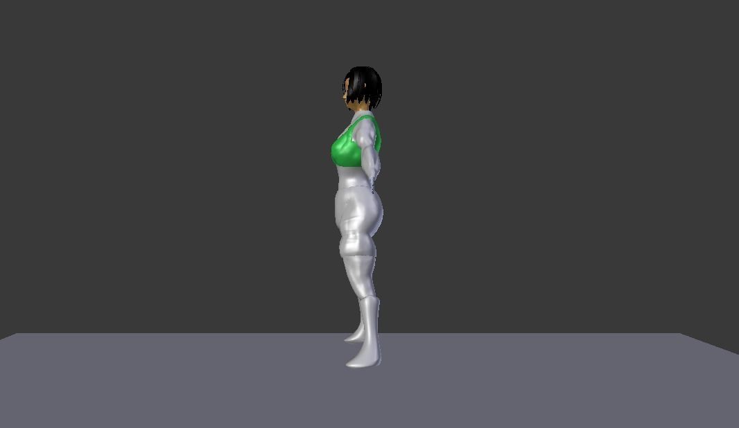 dysu girl Low-poly 3D model_1