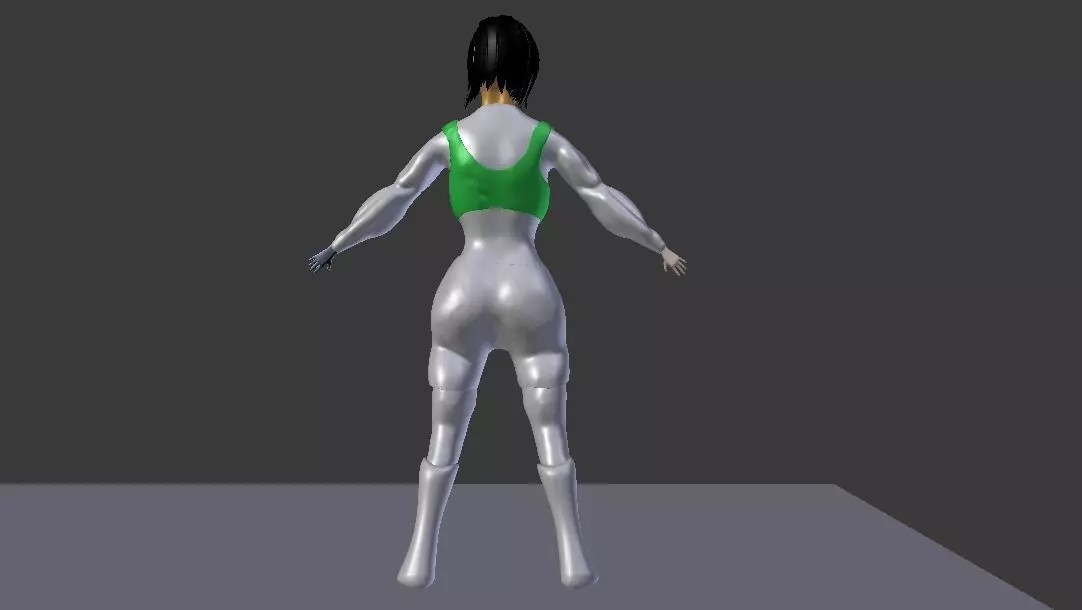 dysu girl Low-poly 3D model_0