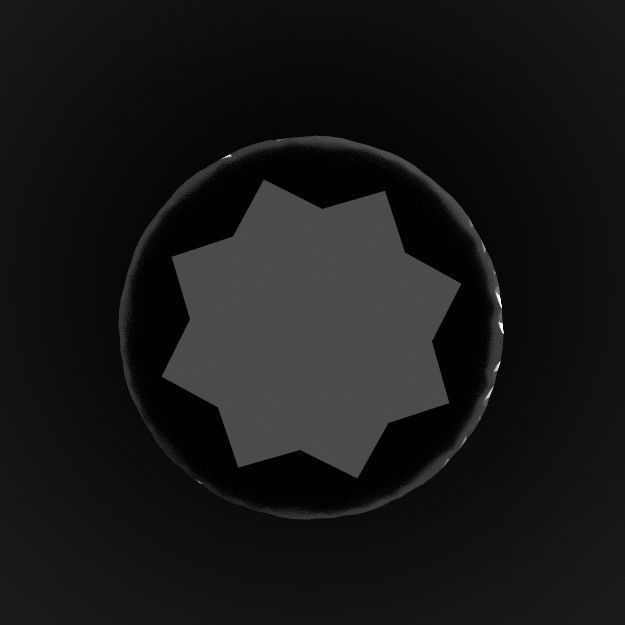 PBR Curved Lattice Wastebasket 3D model_2