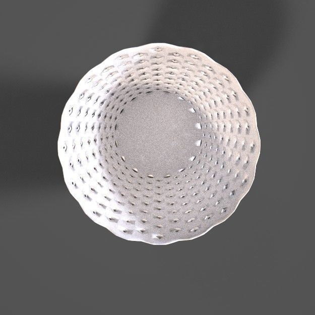 PBR Curved Lattice Wastebasket 3D model_1