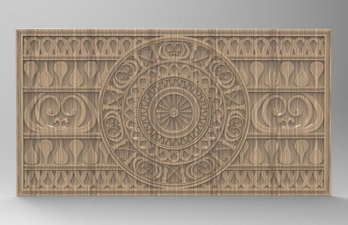 PATTERN BED HEADBOARD - BACK PLANE 3D print model