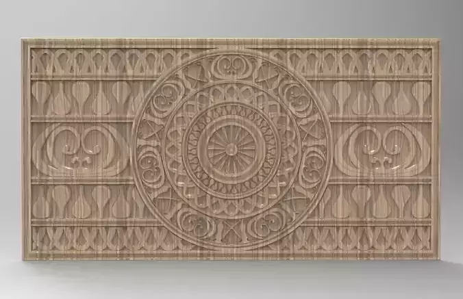 PATTERN BED HEADBOARD - BACK PLANE 3D print model